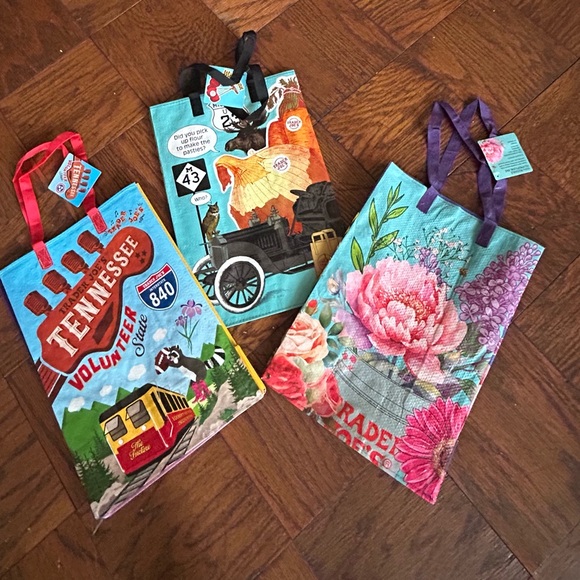NEW Trader Joe’s 3 Reusable Grocery Bags - Picture 2 of 2
